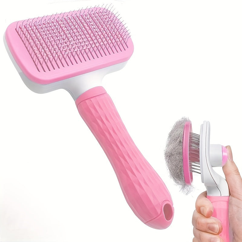 Easy-Clean Pet Brush – Blue