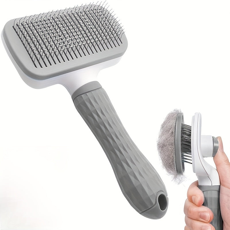 Easy-Clean Pet Brush – Blue