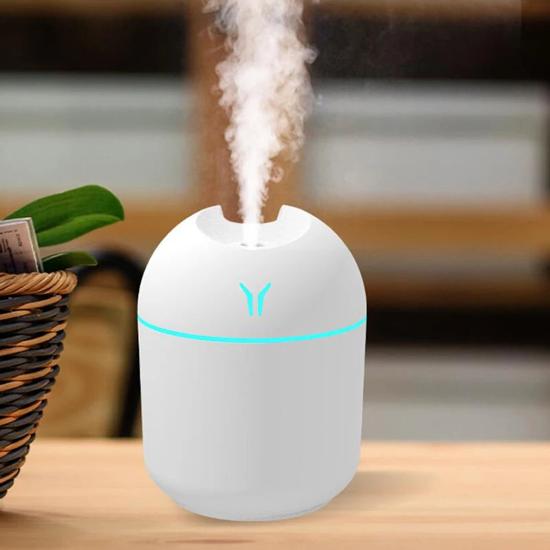 250ML USB Mini Air Humidifier & Essential Oil Diffuser with LED Light