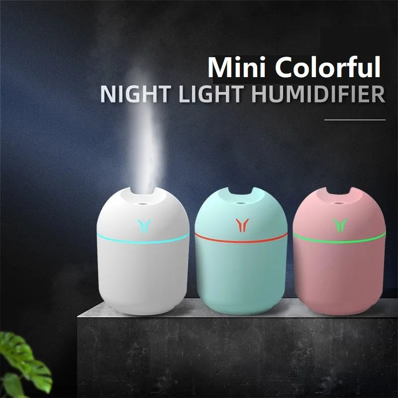 250ML USB Mini Air Humidifier & Essential Oil Diffuser with LED Light