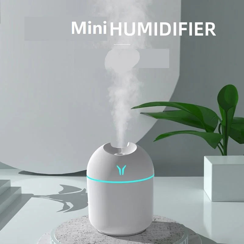 250ML USB Mini Air Humidifier & Essential Oil Diffuser with LED Light