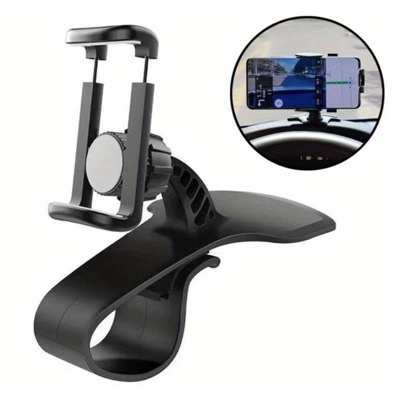 360° Dashboard Car Phone Holder – Clip-On, Rotating Design