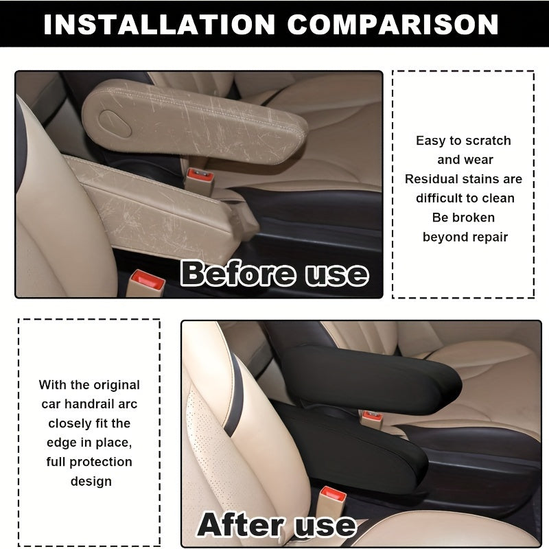 Universal Car Armrest Covers – 2-Pack Fabric Protection