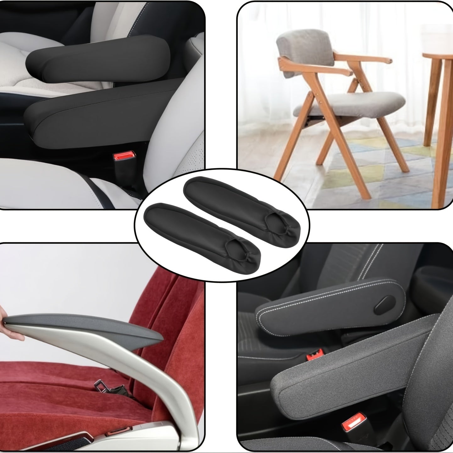 Universal Car Armrest Covers – 2-Pack Fabric Protection